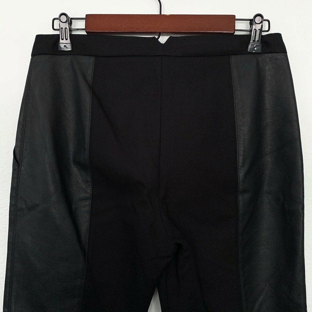 BCBGMaxAzria Brennan Pants Womens Size Small Black Faux Leather Crop High Rise - Picture 8 of 10